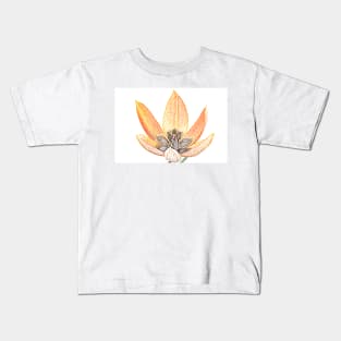 Tulipa orphanidea Whittallii Group AGM Tulip Miscellaneous tulip group  Artistic filter applied to photo Kids T-Shirt